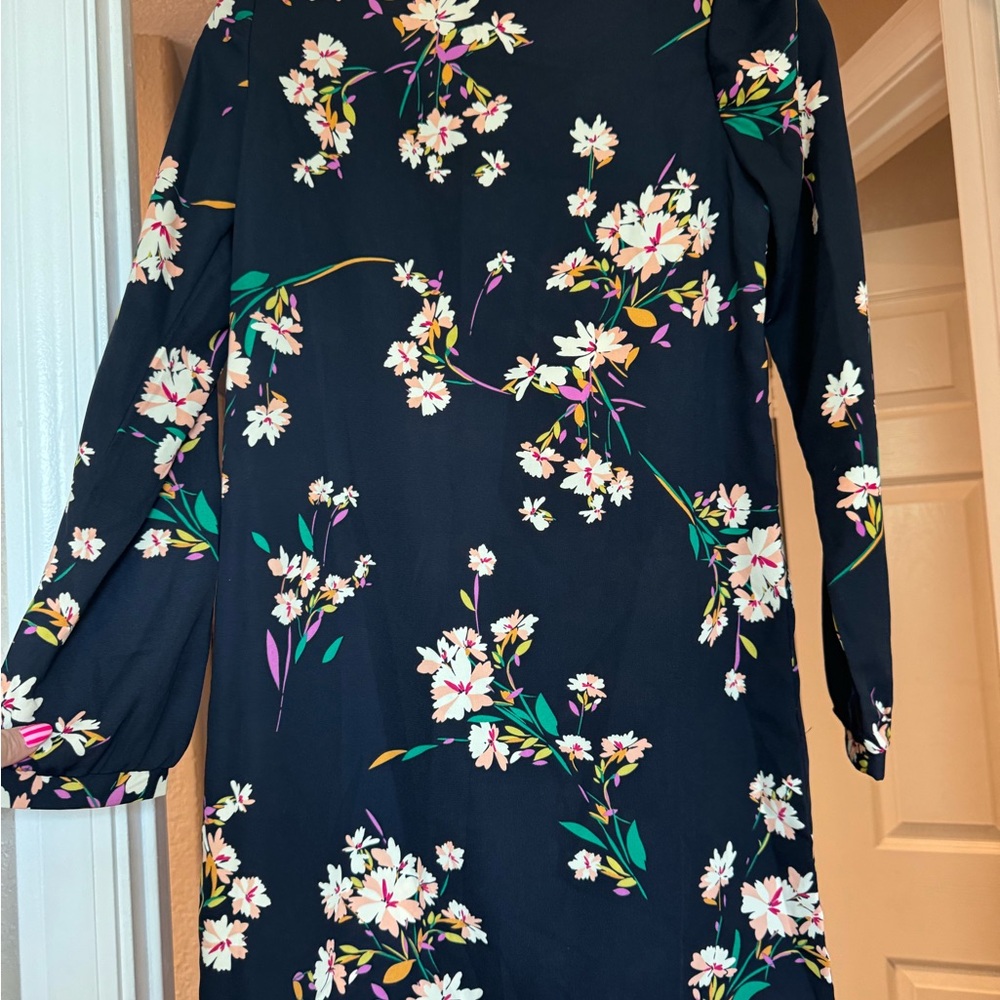 Lulu's Blue A-Line Dress with Bishop Sleeves for Weddings